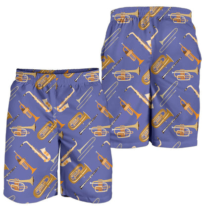 Trombone Pattern Print Design 02 Mens Shorts