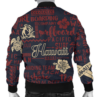 Hawaiian Themed Pattern Print Design H017 Men Bomber Jacket