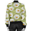 Daisy Pattern Print Design DS06 Women Bomber Jacket