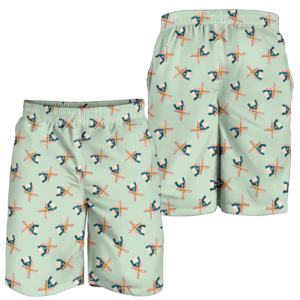 Windmill Pattern Print Design 02 Mens Shorts