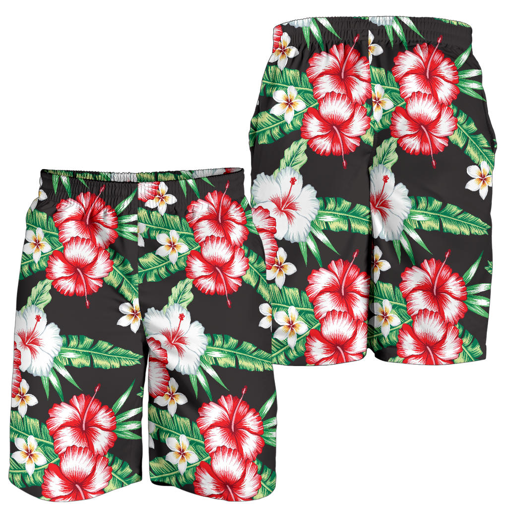 Hawaiian flower tropical leaves Mens Shorts