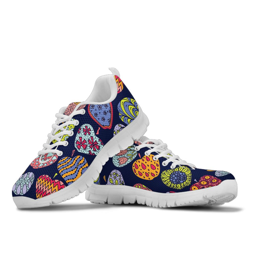 Apple Pattern Print Design AP05 Sneakers White Bottom Shoes