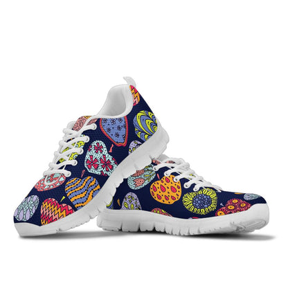 Apple Pattern Print Design AP05 Sneakers White Bottom Shoes