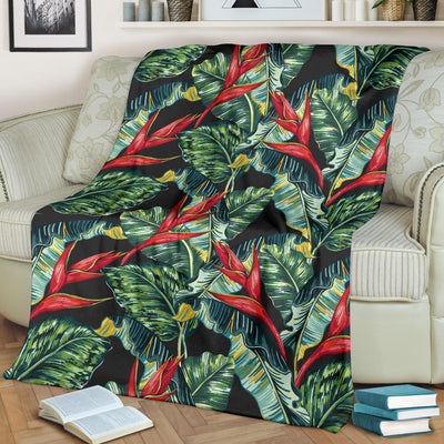 Bird Of Paradise Pattern Print Design BOP06 Fleece Blanket