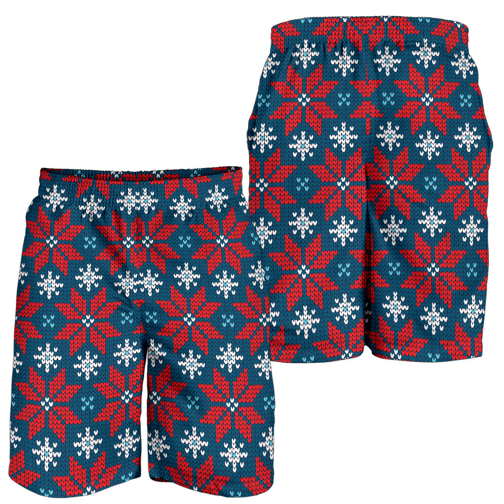 Poinsettia Pattern Print Design A02 Mens Shorts