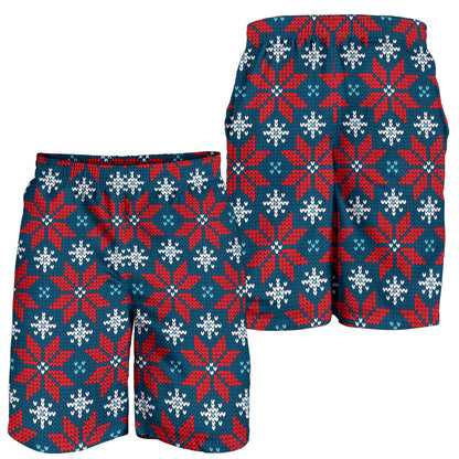 Poinsettia Pattern Print Design A02 Mens Shorts