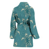 Sea Turtle Pattern Print Design T02 Women Bathrobe