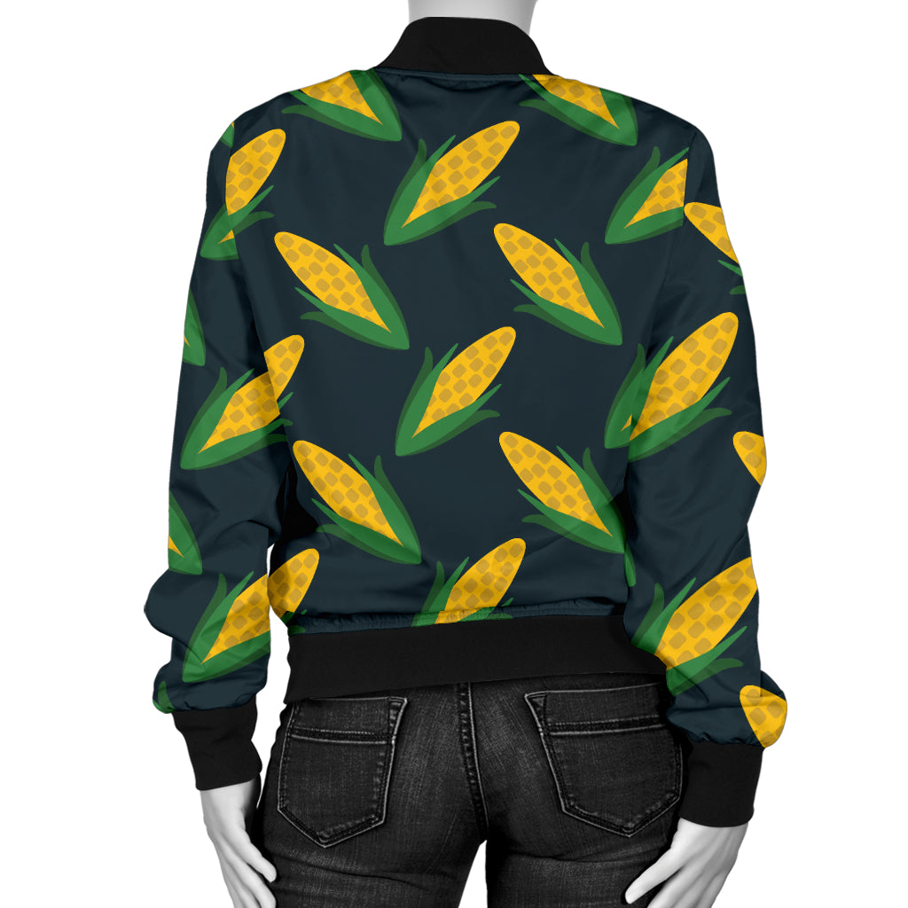 Corn Pattern Print Design 02 Women's Bomber Jacket