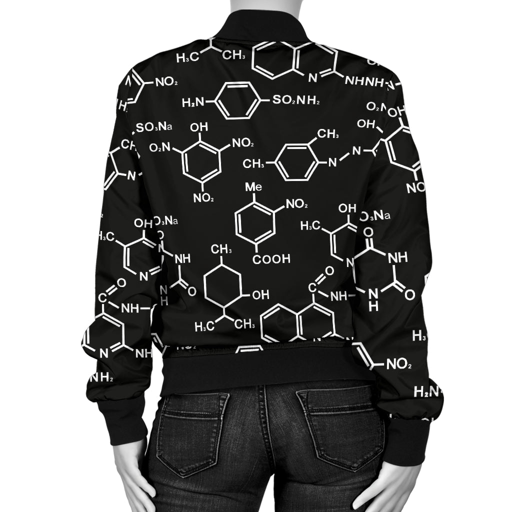 Chemical Pattern Print Design 02 Women's Bomber Jacket
