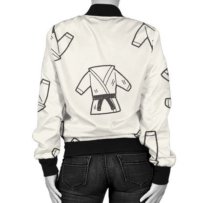 Karate Pattern Print Design 01 Women's Bomber Jacket