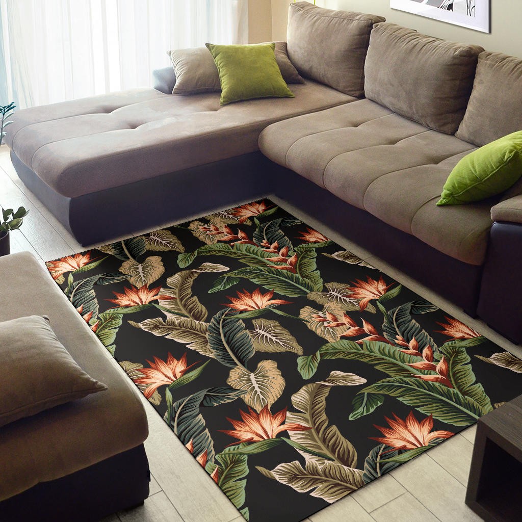 Tropical Flower Pattern Print Design TF014 Area Rugs