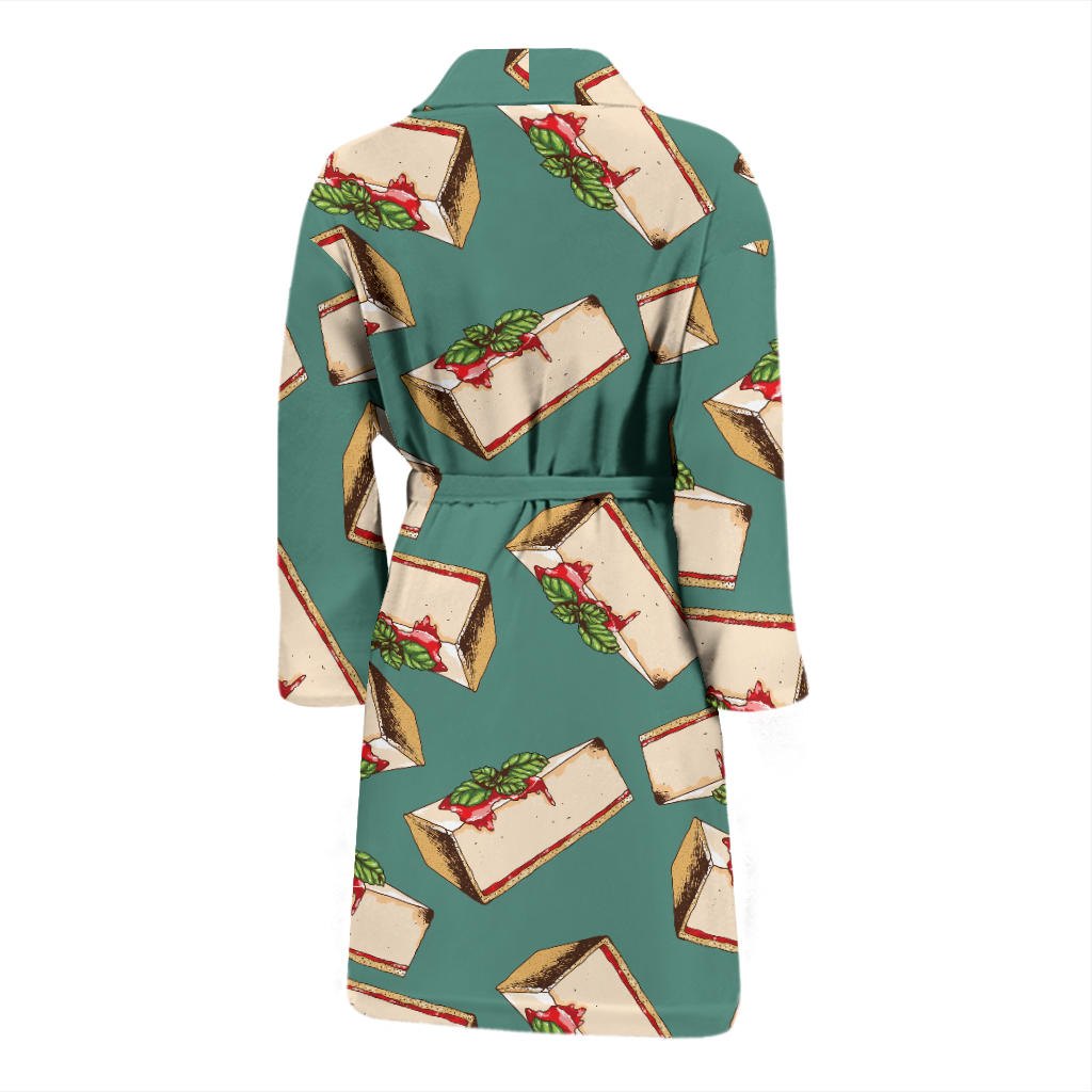Cheesecake Pattern Print Design CK02 Men Bathrobe