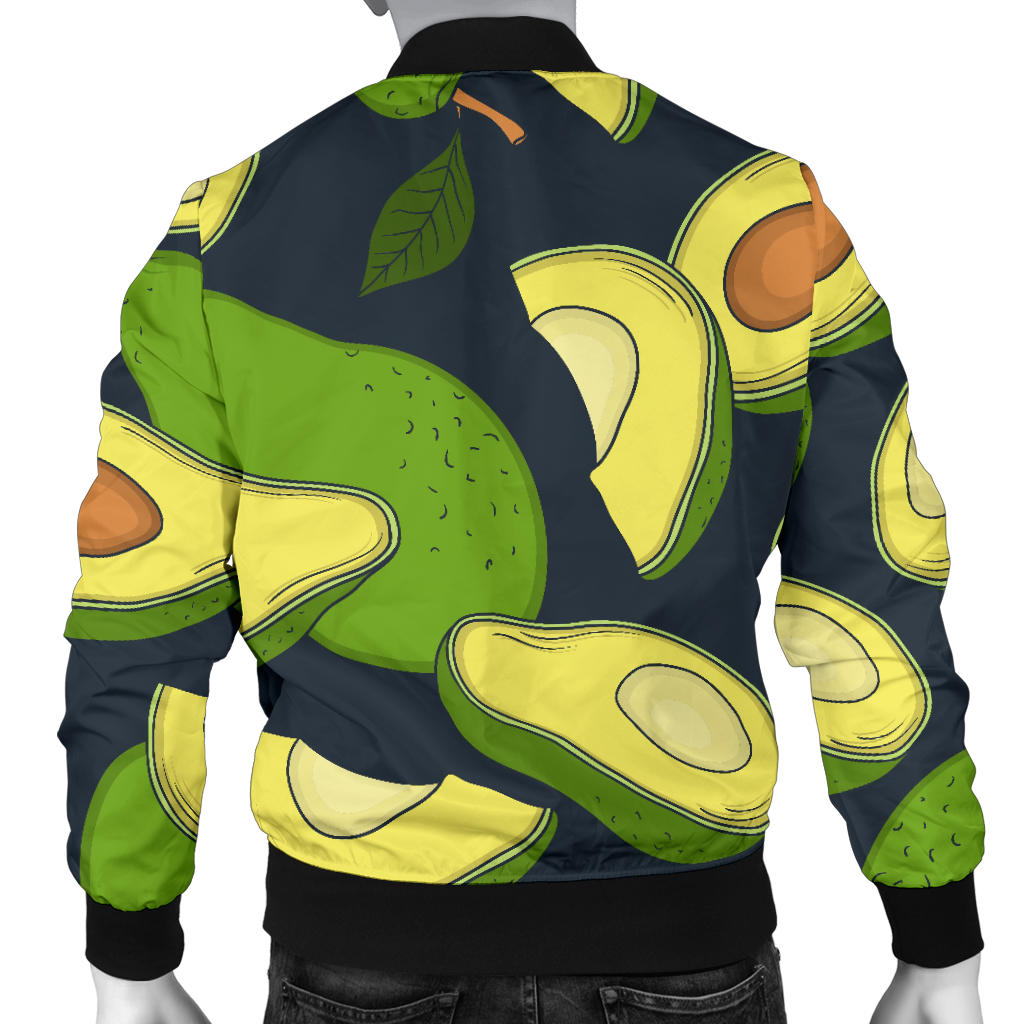 Avocado Pattern Print Design AC013 Men Bomber Jacket