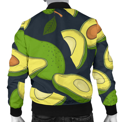 Avocado Pattern Print Design AC013 Men Bomber Jacket
