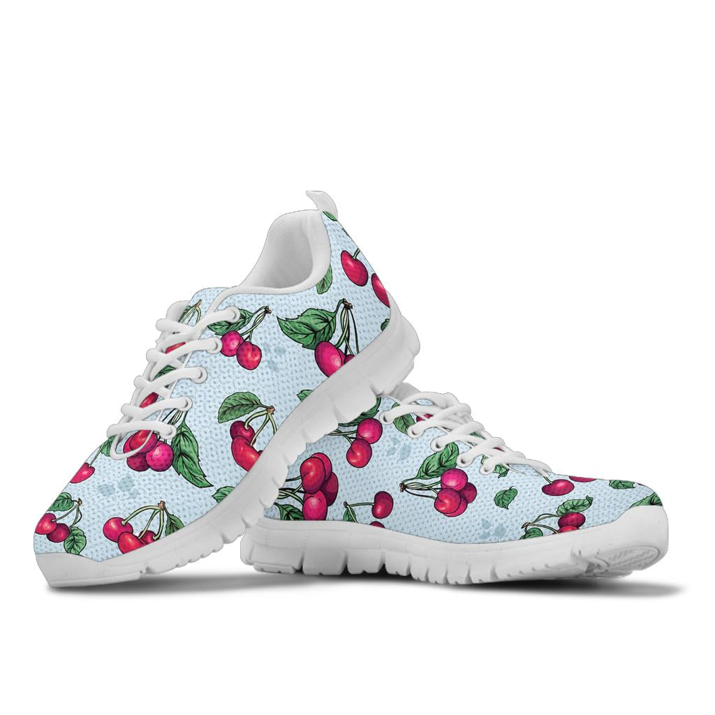 Cherry Pattern Print Design CH01 Sneakers White Bottom Shoes