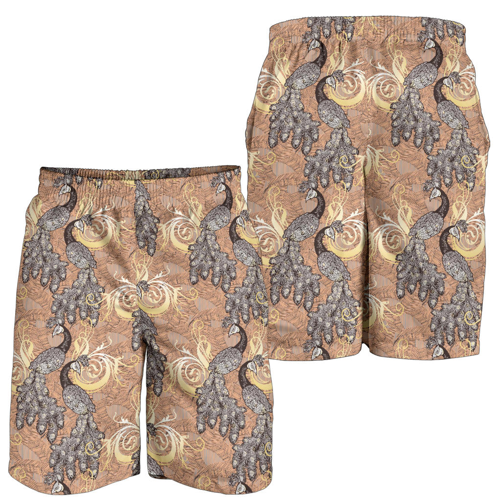 Peacock Pattern Print Design A05 Mens Shorts