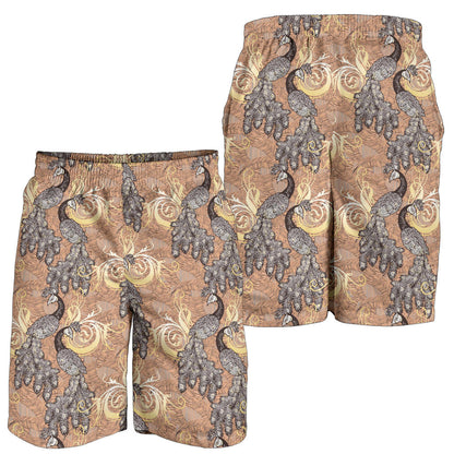 Peacock Pattern Print Design A05 Mens Shorts