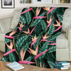 Bird Of Paradise Pattern Print Design BOP03 Fleece Blanket