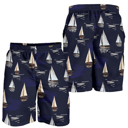Sailing Ships Pattern Print Design A05 Mens Shorts