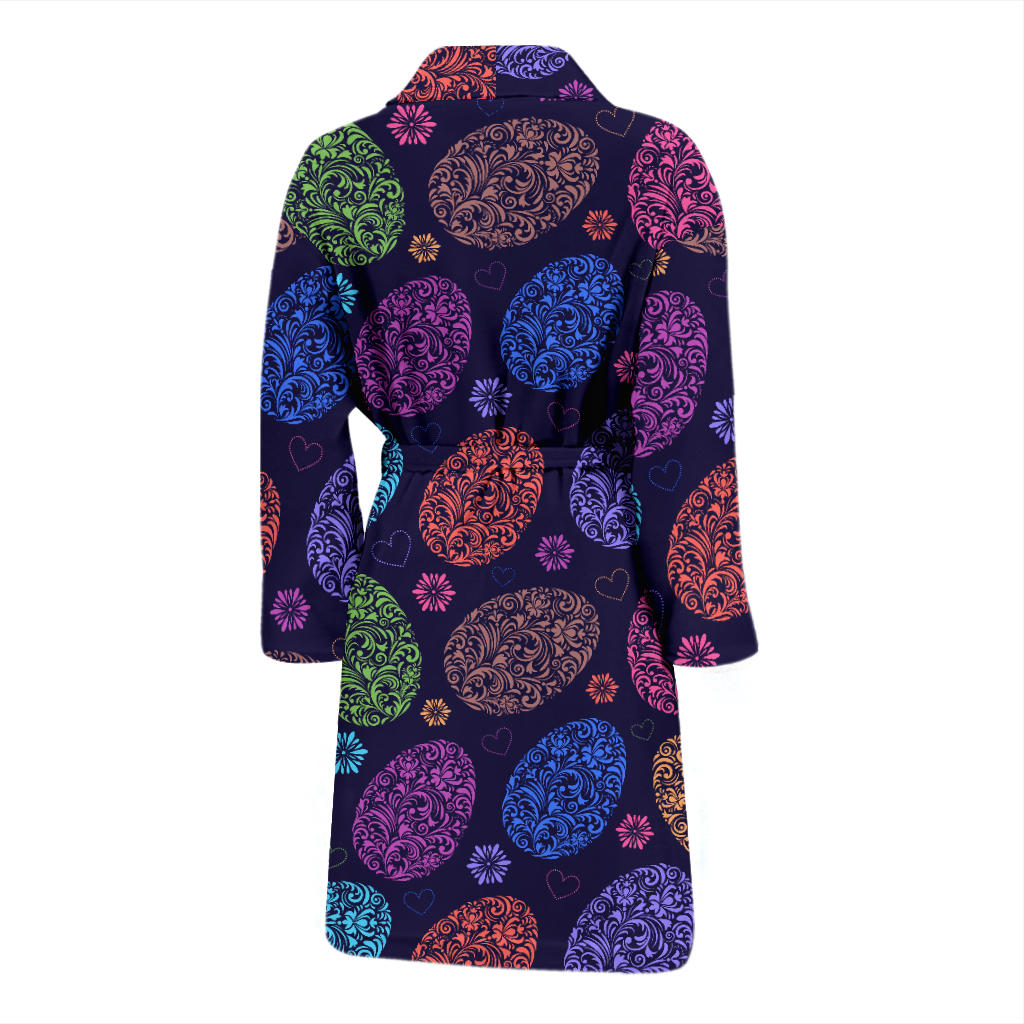 Easter Eggs Pattern Print Design RB012 Men Bathrobe