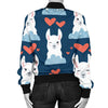 Alpaca Love Pattern Print Design 05 Women's Bomber Jacket