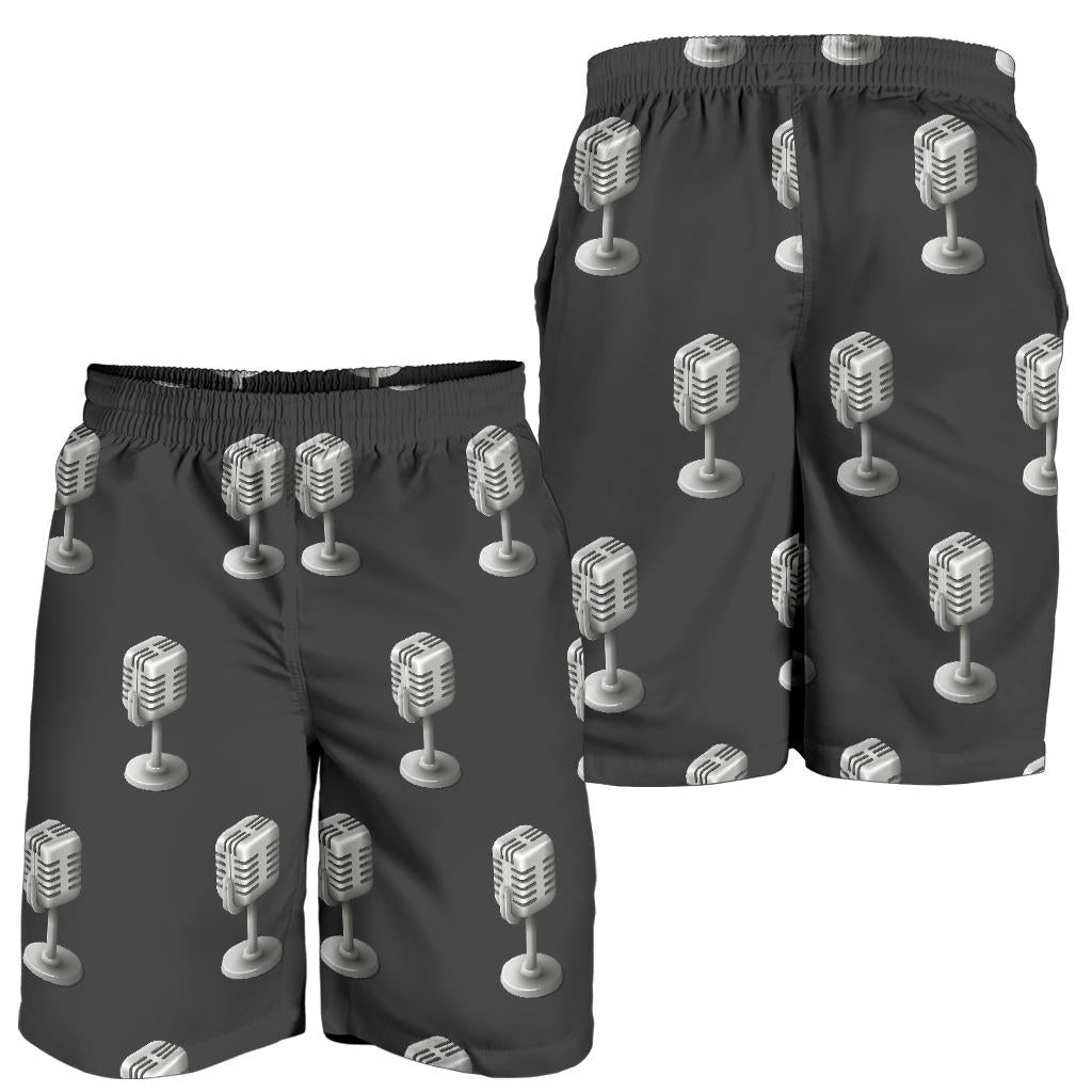 Microphone Vintage Pattern Print Design 01 Mens Shorts
