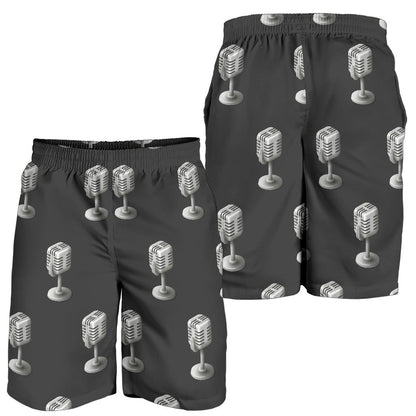 Microphone Vintage Pattern Print Design 01 Mens Shorts