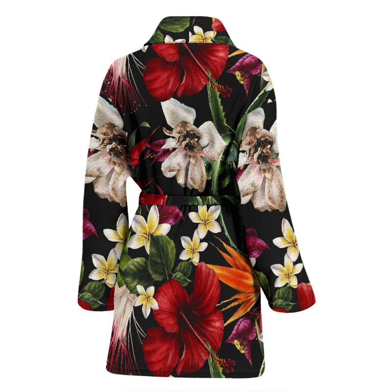 Summer Floral Pattern Print Design SF03 Women Bathrobe