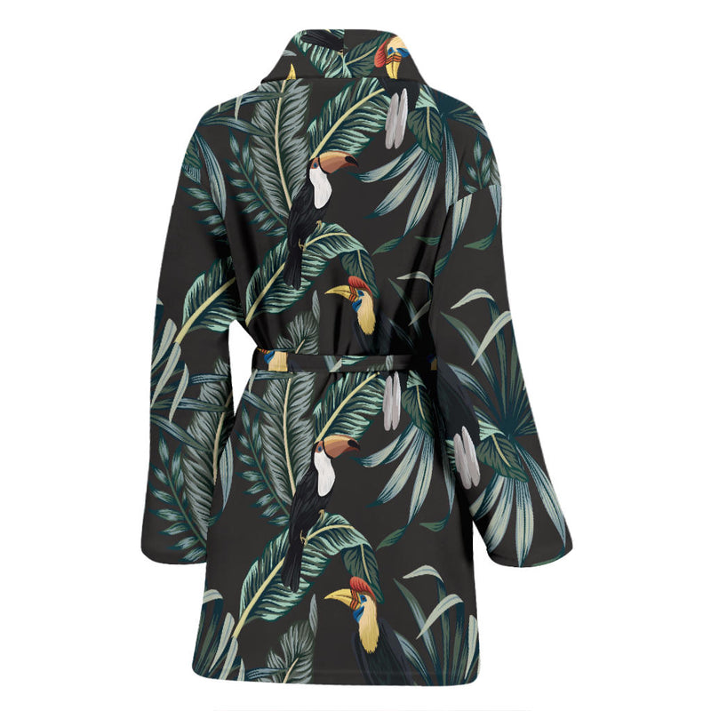 Rainforest Pattern Print Design RF06 Women Bathrobe