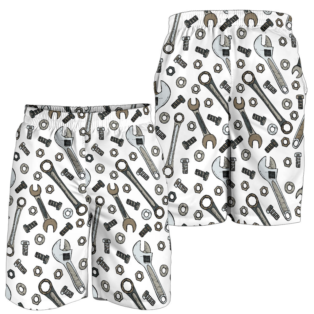Mechanic Pattern Print Design 03 Mens Shorts