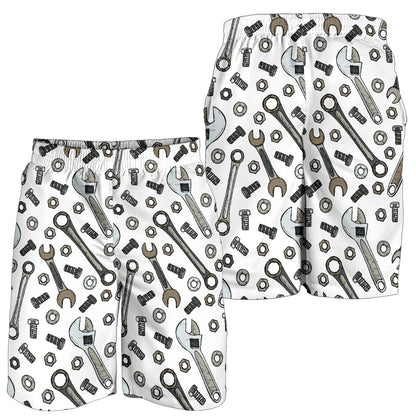 Mechanic Pattern Print Design 03 Mens Shorts