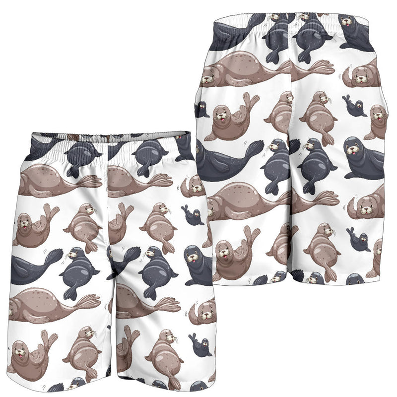 Sea Lion Pattern Print Design 02 Mens Shorts
