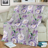 Lilac Pattern Print Design LI07 Fleece Blanket