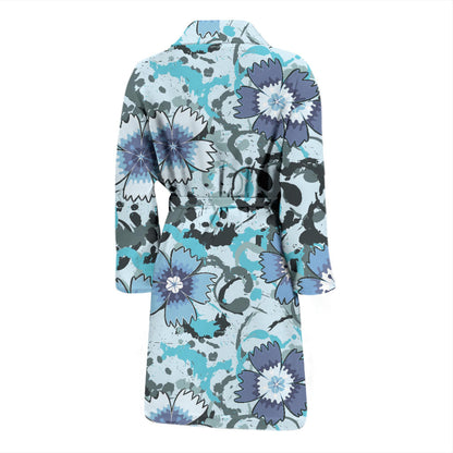 Carnations Pattern Print Design CN04 Men Bathrobe