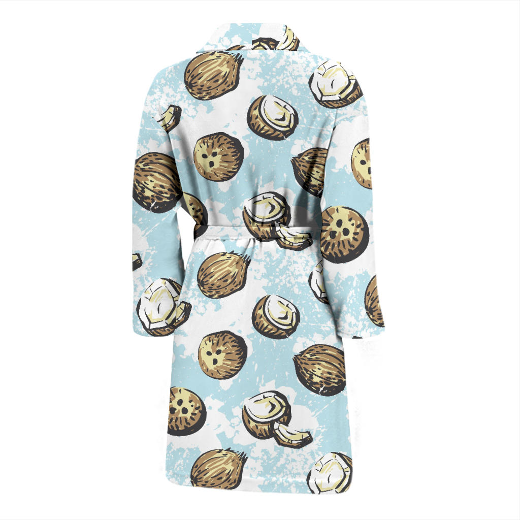 Coconut Pattern Print Design CN01 Men Bathrobe