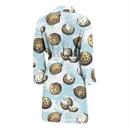 Coconut Pattern Print Design CN01 Men Bathrobe