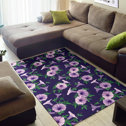 Morning Glory Pattern Print Design MG01 Area Rugs
