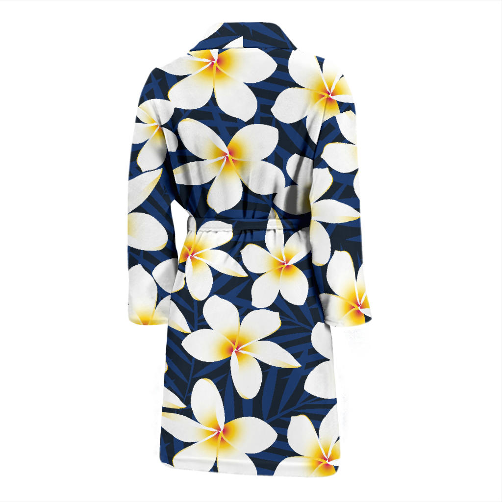 Plumeria Pattern Print Design PM026 Men Bathrobe