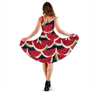 Watermelon Pattern Print Design WM011 Midi Dress