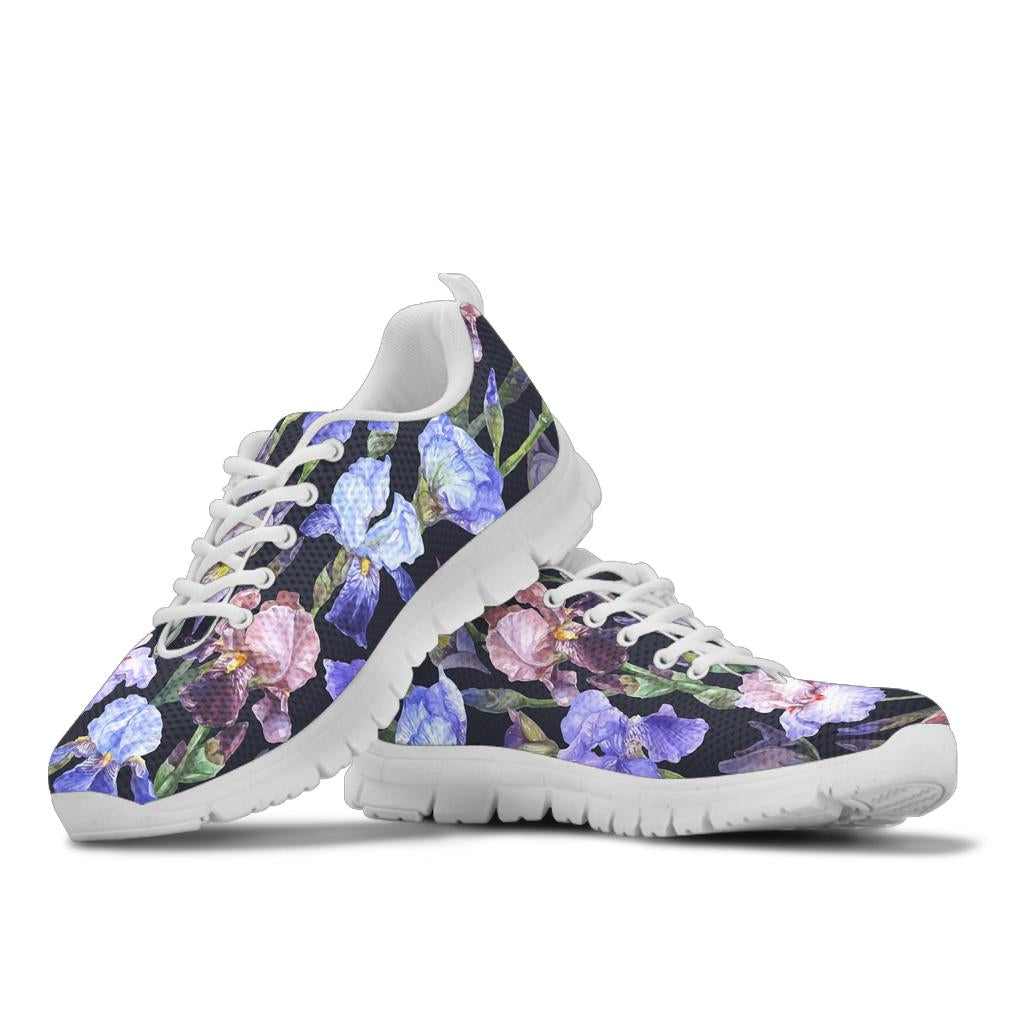 Iris Pattern Print Design IR04 Sneakers White Bottom Shoes
