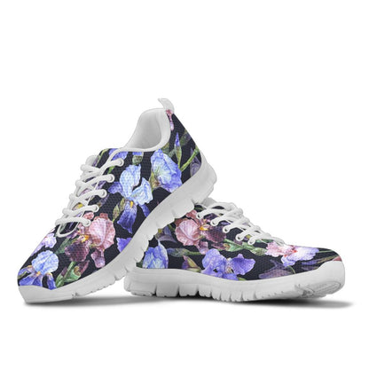 Iris Pattern Print Design IR04 Sneakers White Bottom Shoes