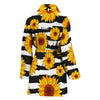Sunflower Pattern Print Design SF010 Women Bathrobe