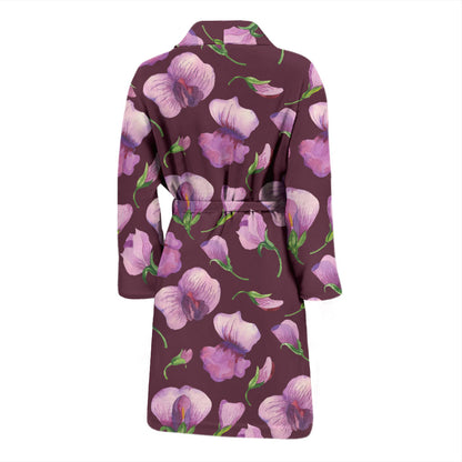 Peony Pattern Print Design PE010 Men Bathrobe