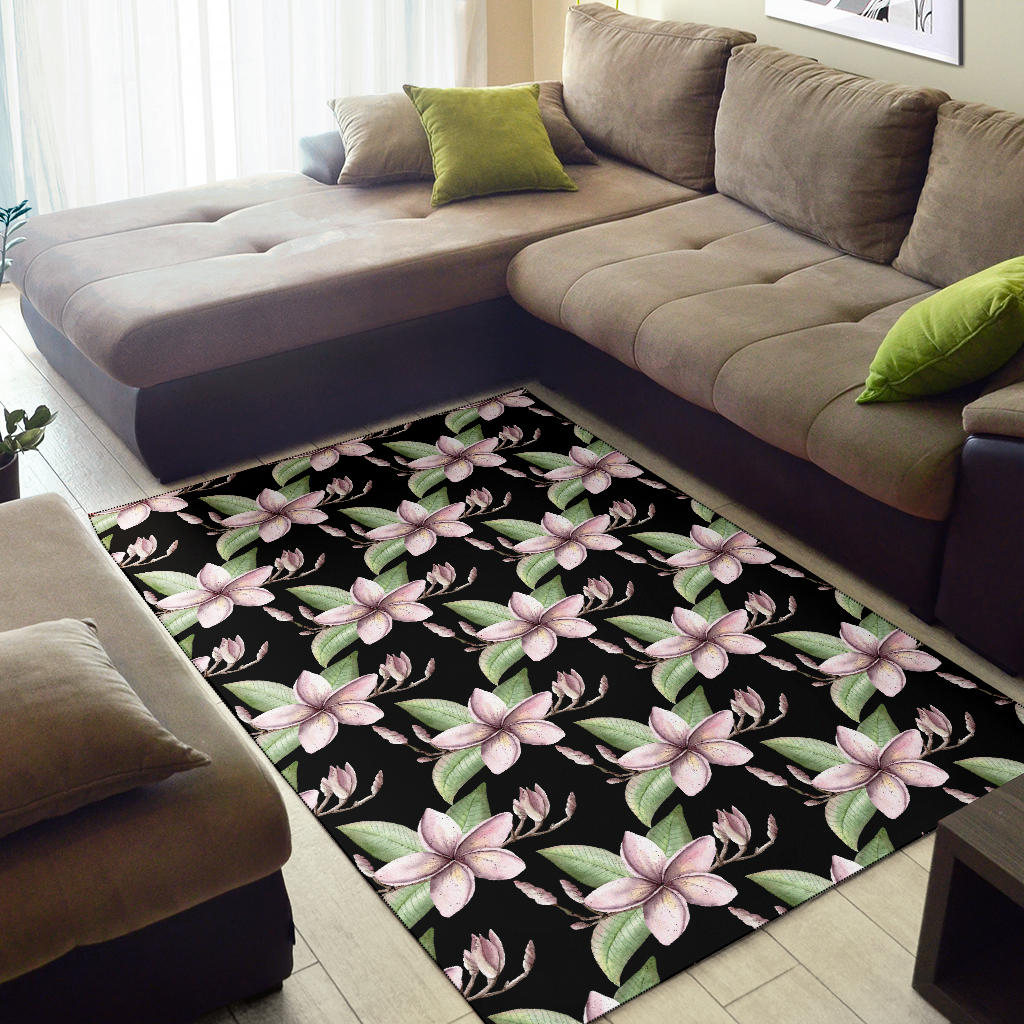 Plumeria Pattern Print Design PM02 Area Rugs