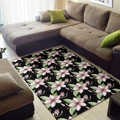 Plumeria Pattern Print Design PM02 Area Rugs