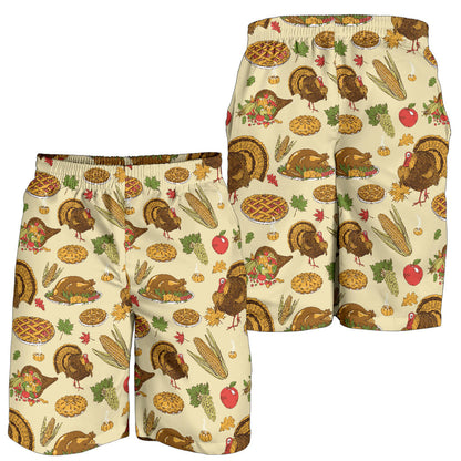 Turkey Pattern Print Design 02 Mens Shorts