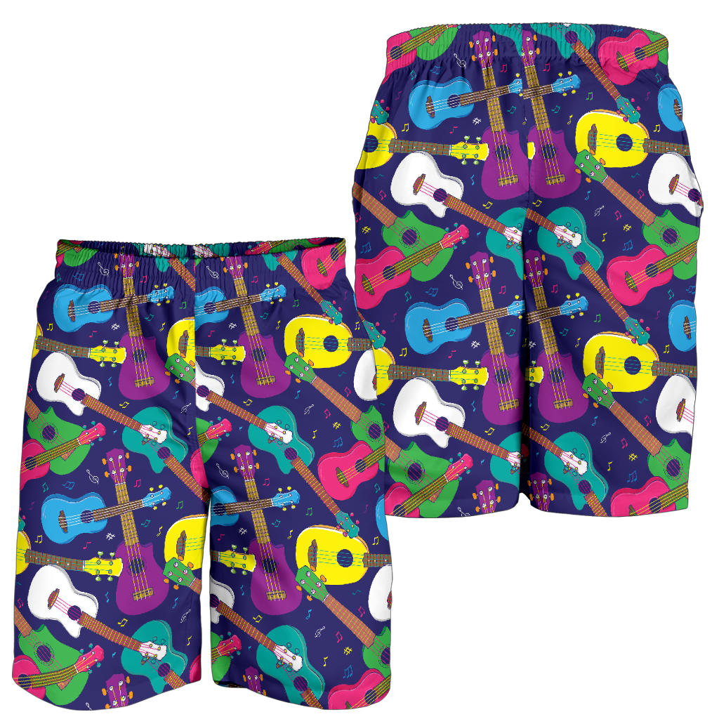 Ukulele Pattern Print Design 02 Mens Shorts