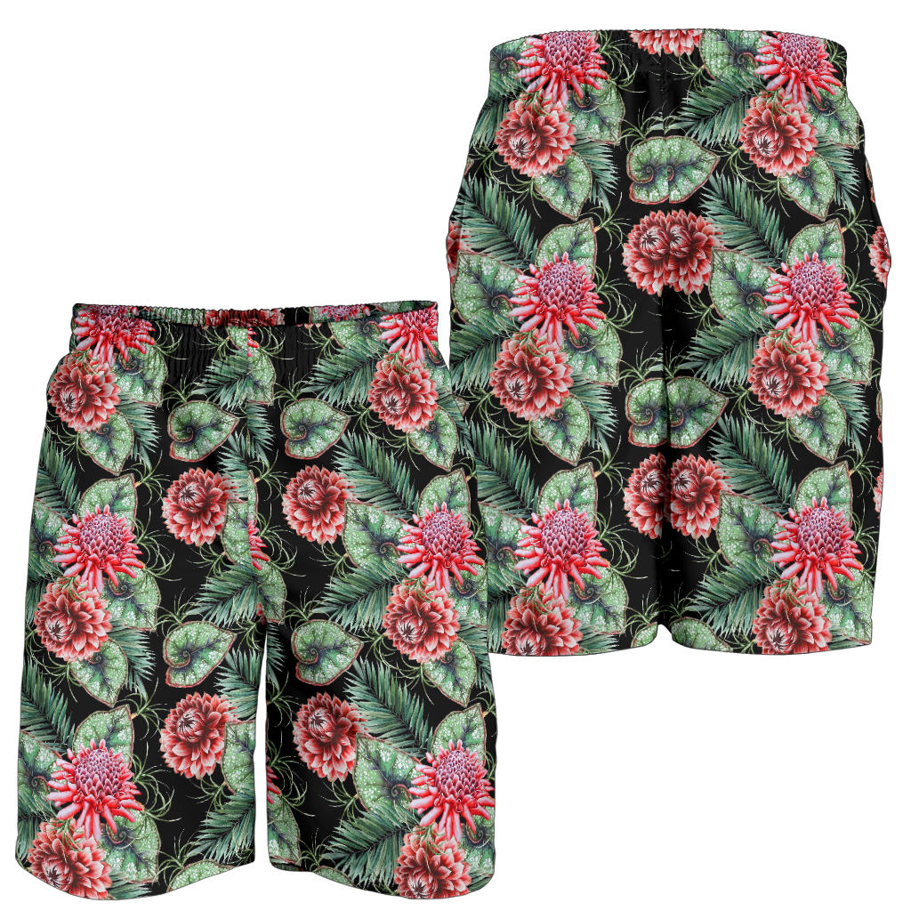 Dahlia Pattern Print Design DH06 Mens Shorts