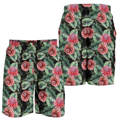 Dahlia Pattern Print Design DH06 Mens Shorts