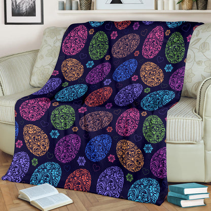Easter Eggs Pattern Print Design RB012 Fleece Blanket